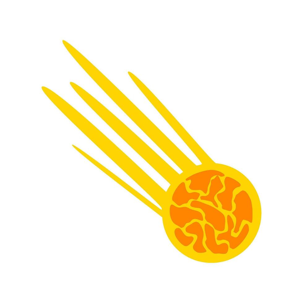 Comet icon vector. Asteroid illustration sign. Meteorite symbol. Cosmos logo. vector