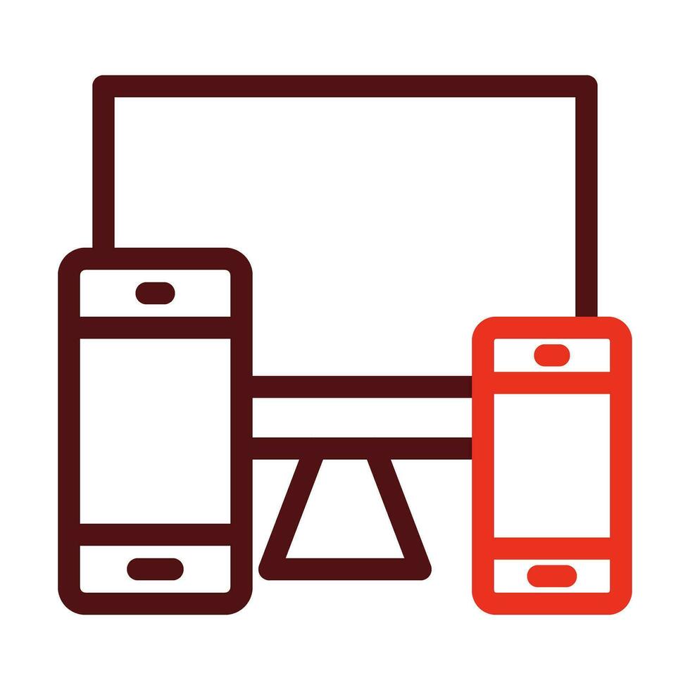 Responsive Vector Thick Line Two Color Icons For Personal And Commercial Use.