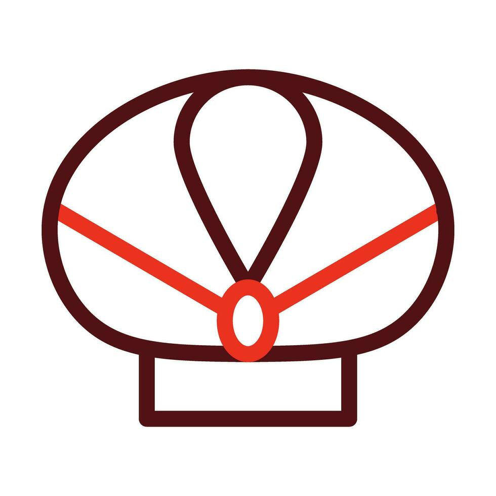 Turban Vector Thick Line Two Color Icons For Personal And Commercial Use.
