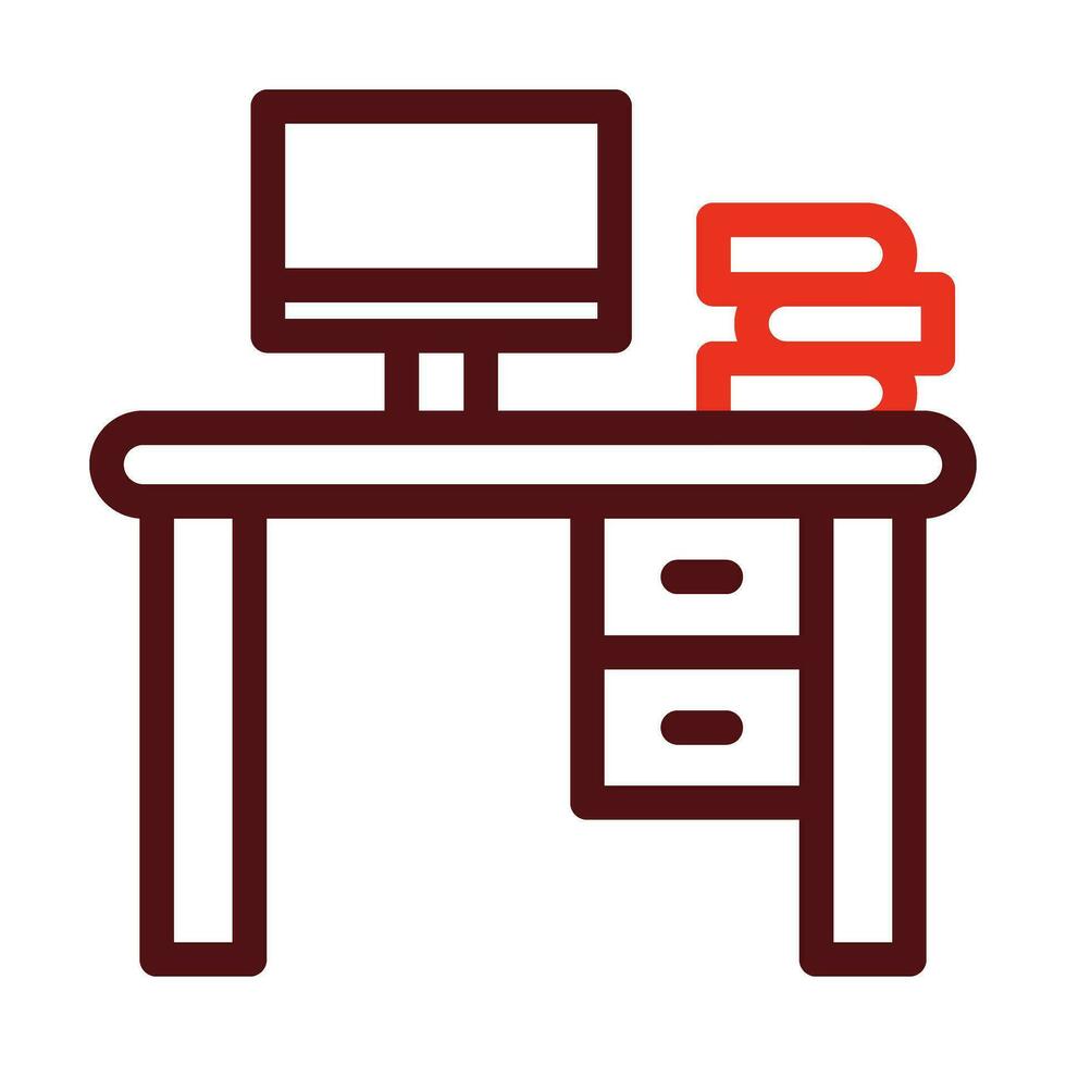 Workspace Vector Thick Line Two Color Icons For Personal And Commercial Use.