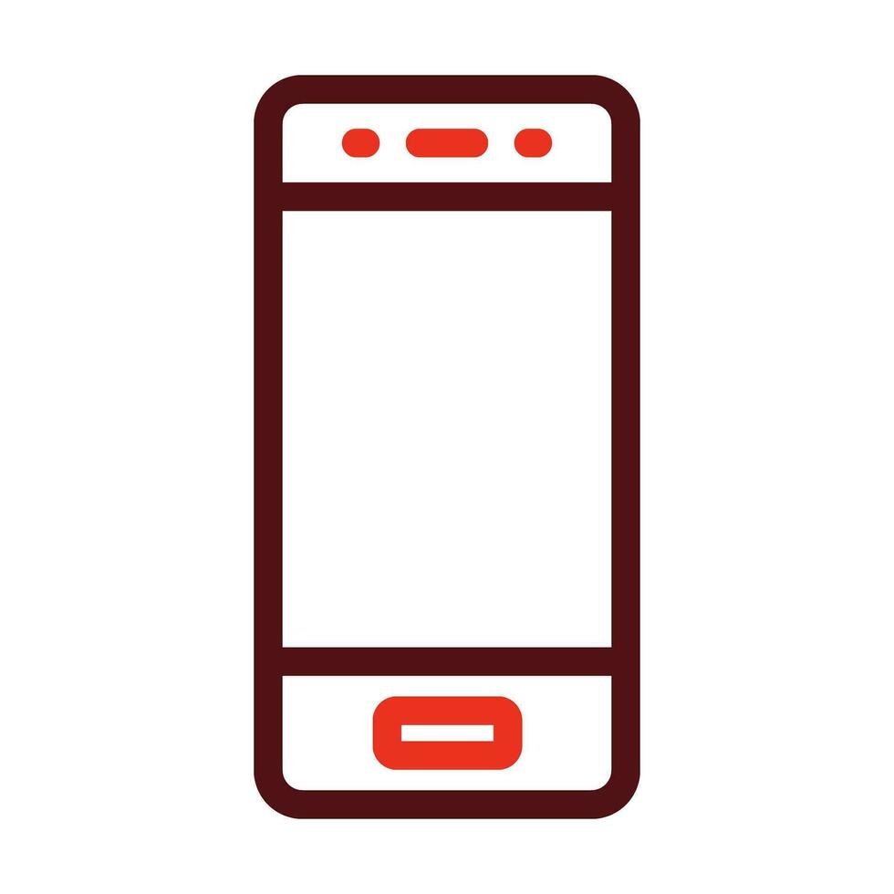 Smartphone Vector Thick Line Two Color Icons For Personal And Commercial Use.