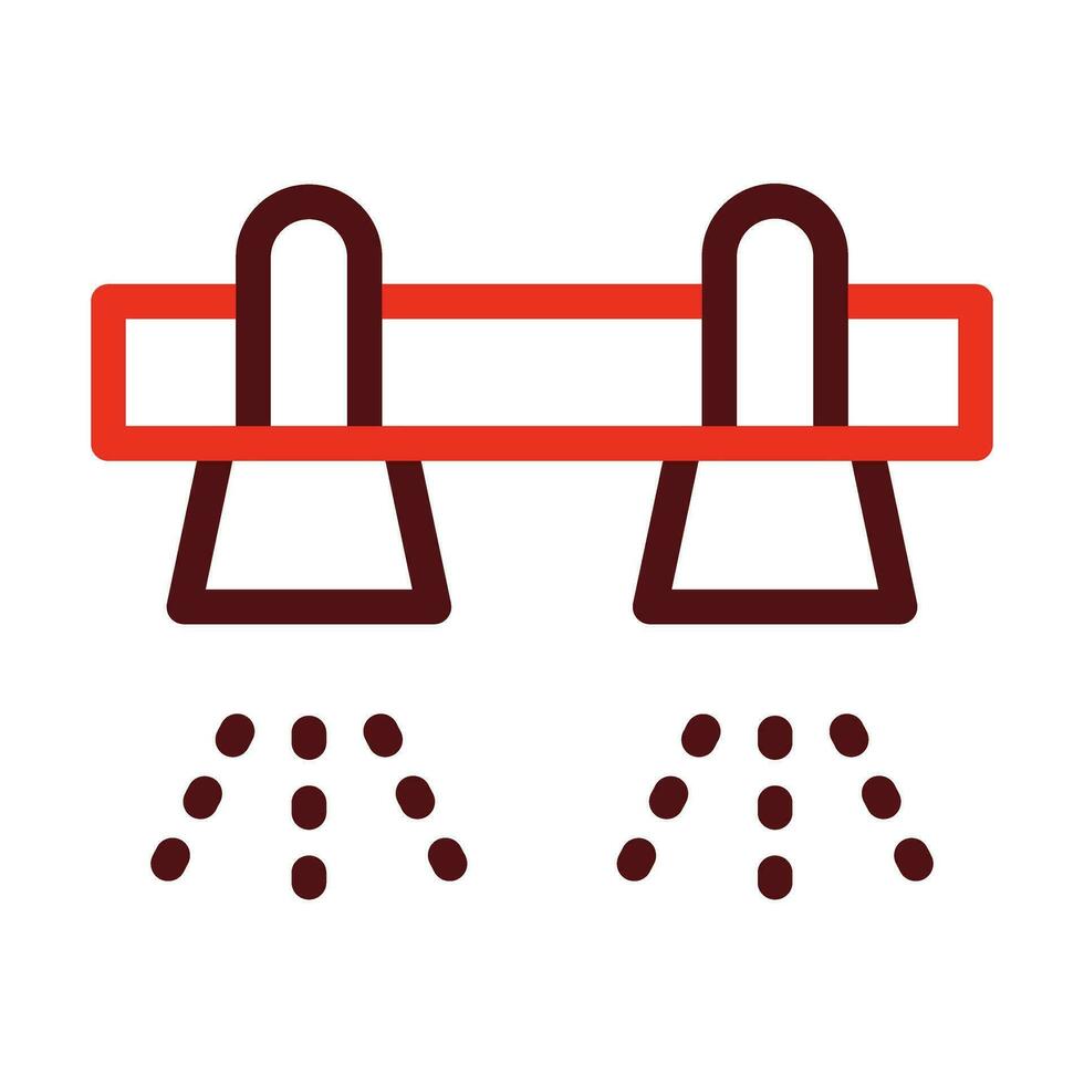 Sprinkler Vector Thick Line Two Color Icons For Personal And Commercial Use.