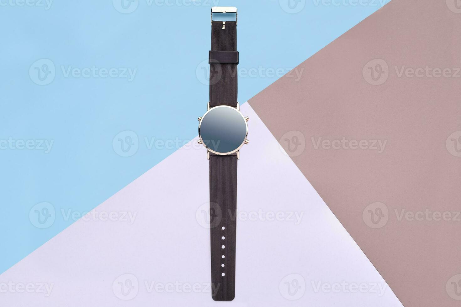 Wristwatch without a dial on colorful background photo