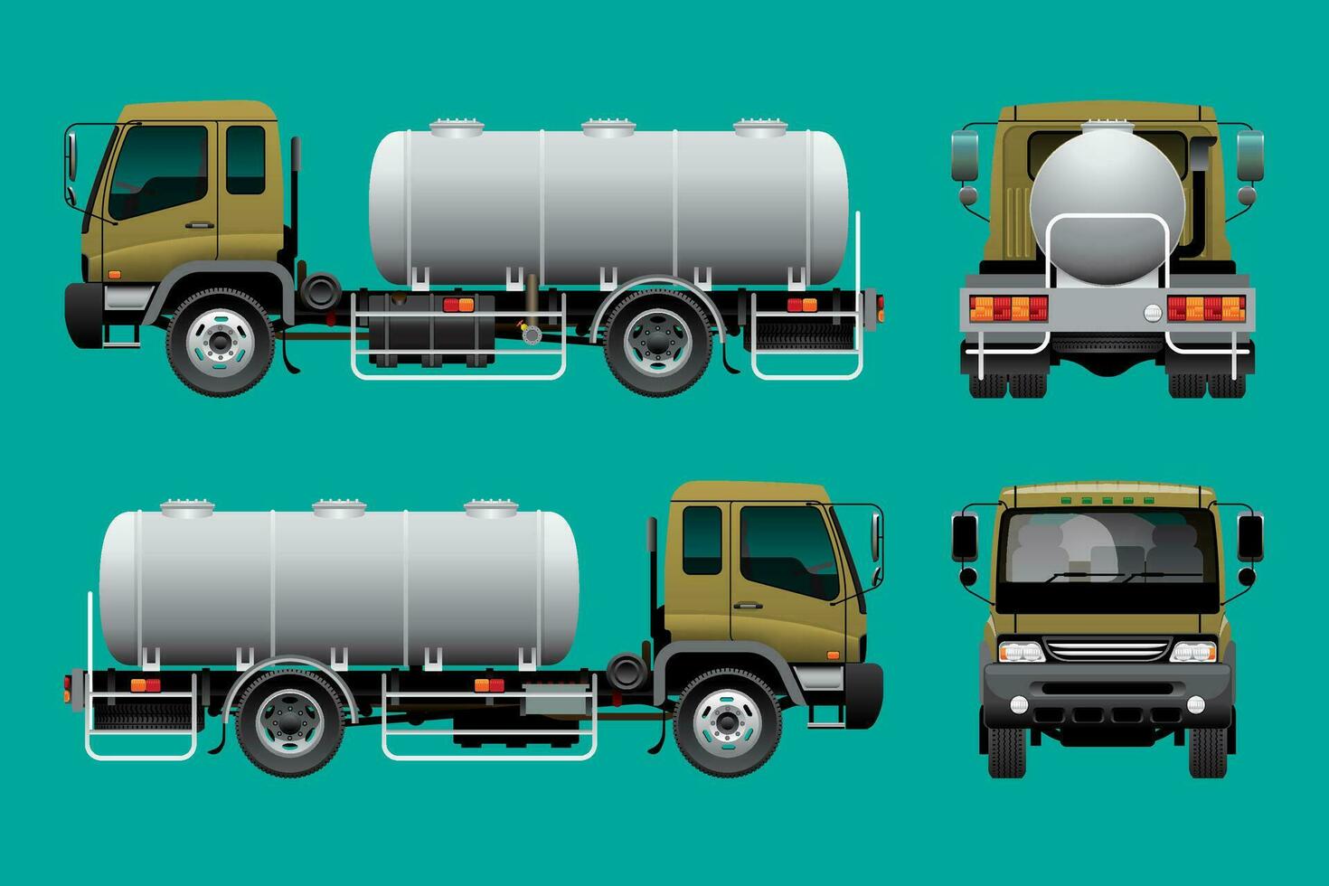 Chemical Tank Truck vector