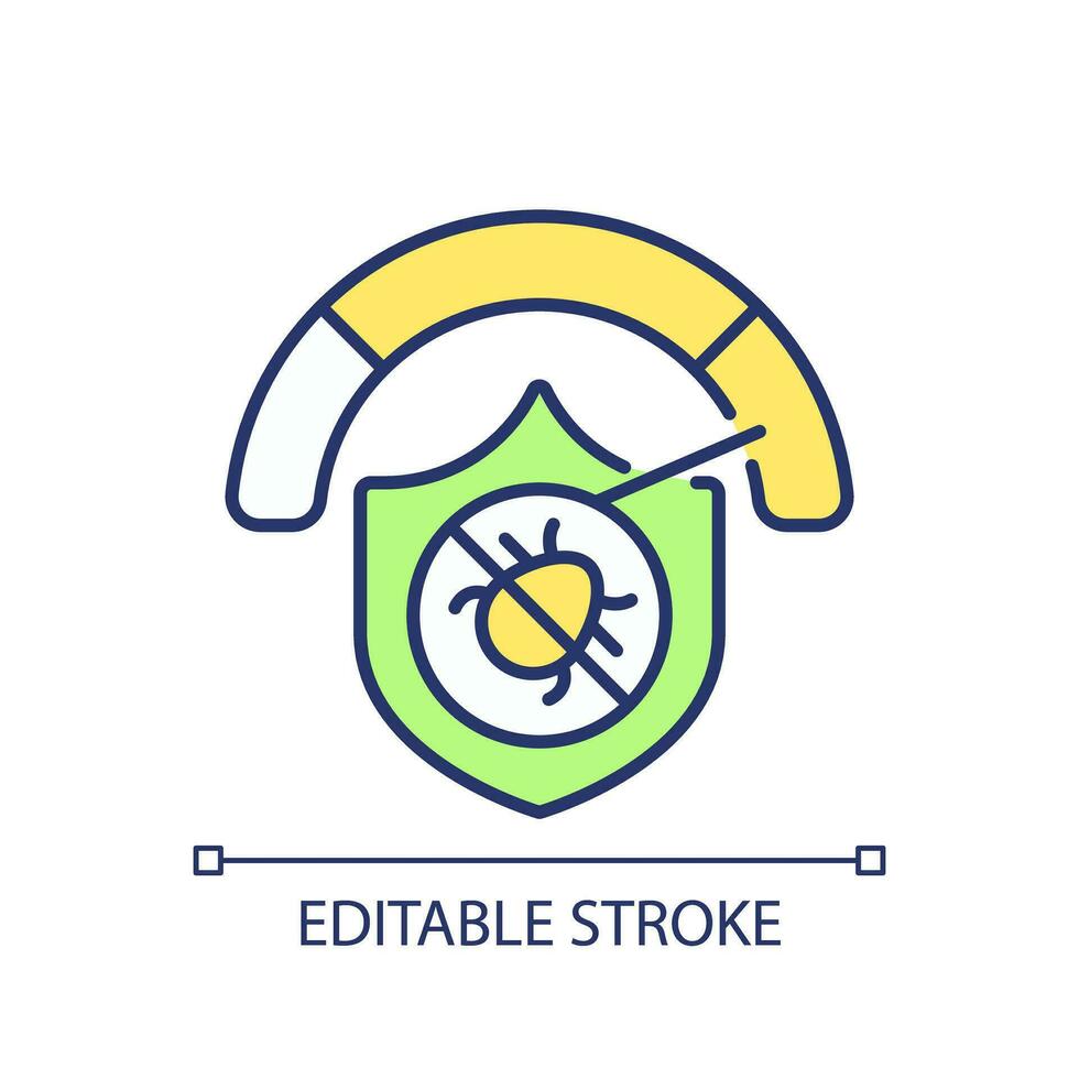 2D simple editable ecosystem resilience icon representing integrated pest management, isolated vector, thin line illustration. vector