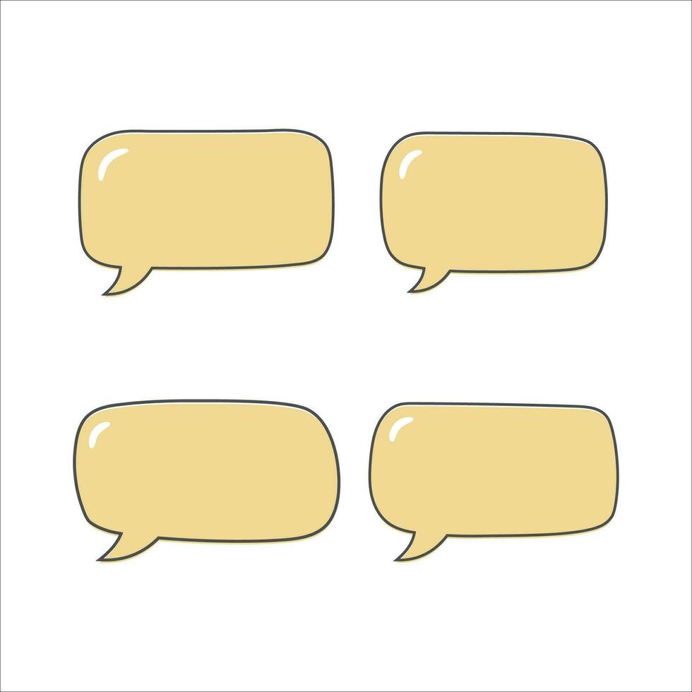 Abstract hand drawn speech bubble isolated vector illustration.