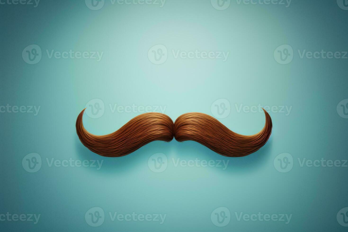 Closeup of a stylish handlebar mustache isolated on a gradient background photo