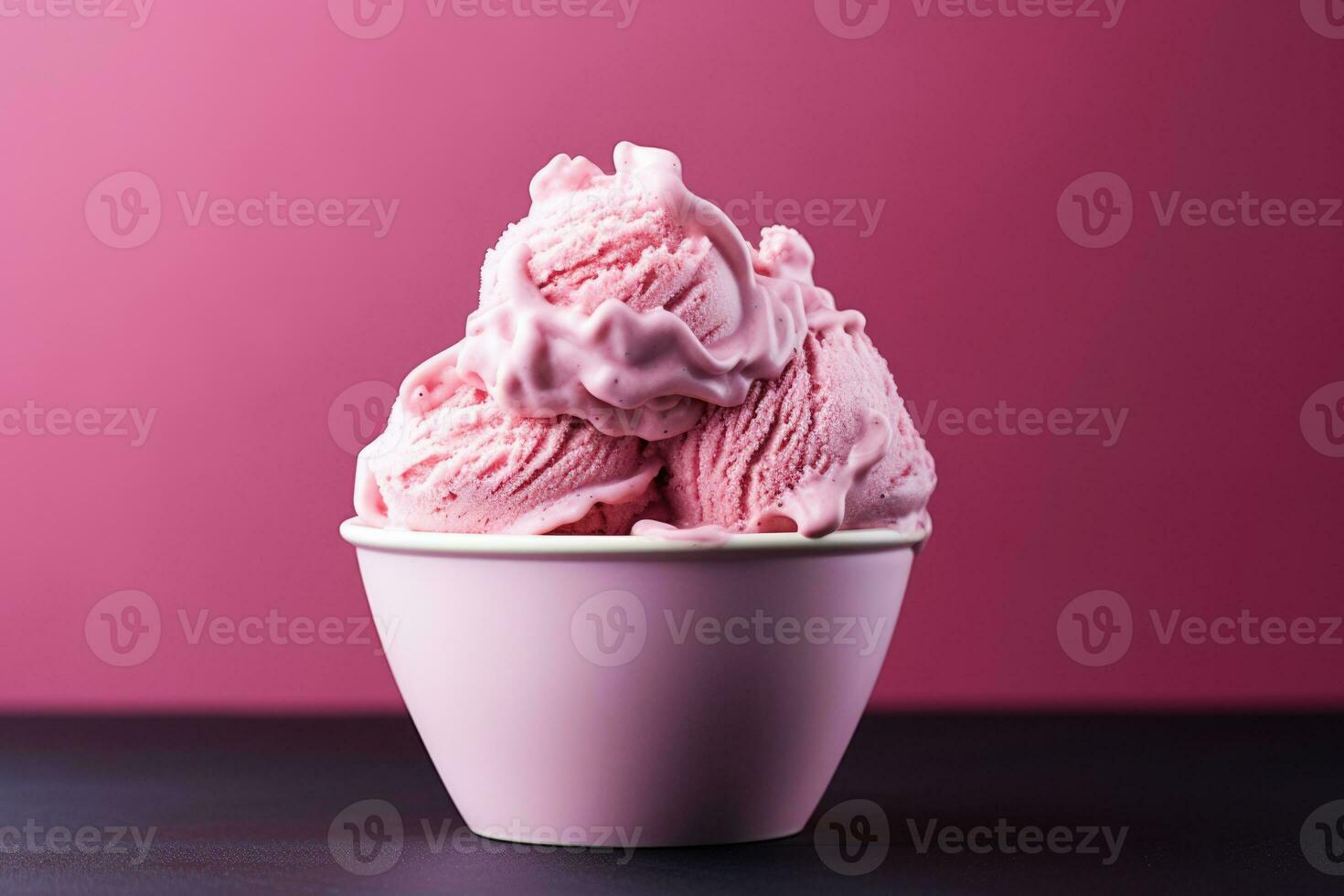 Foamy ice cream delicacy served elegantly background with empty space