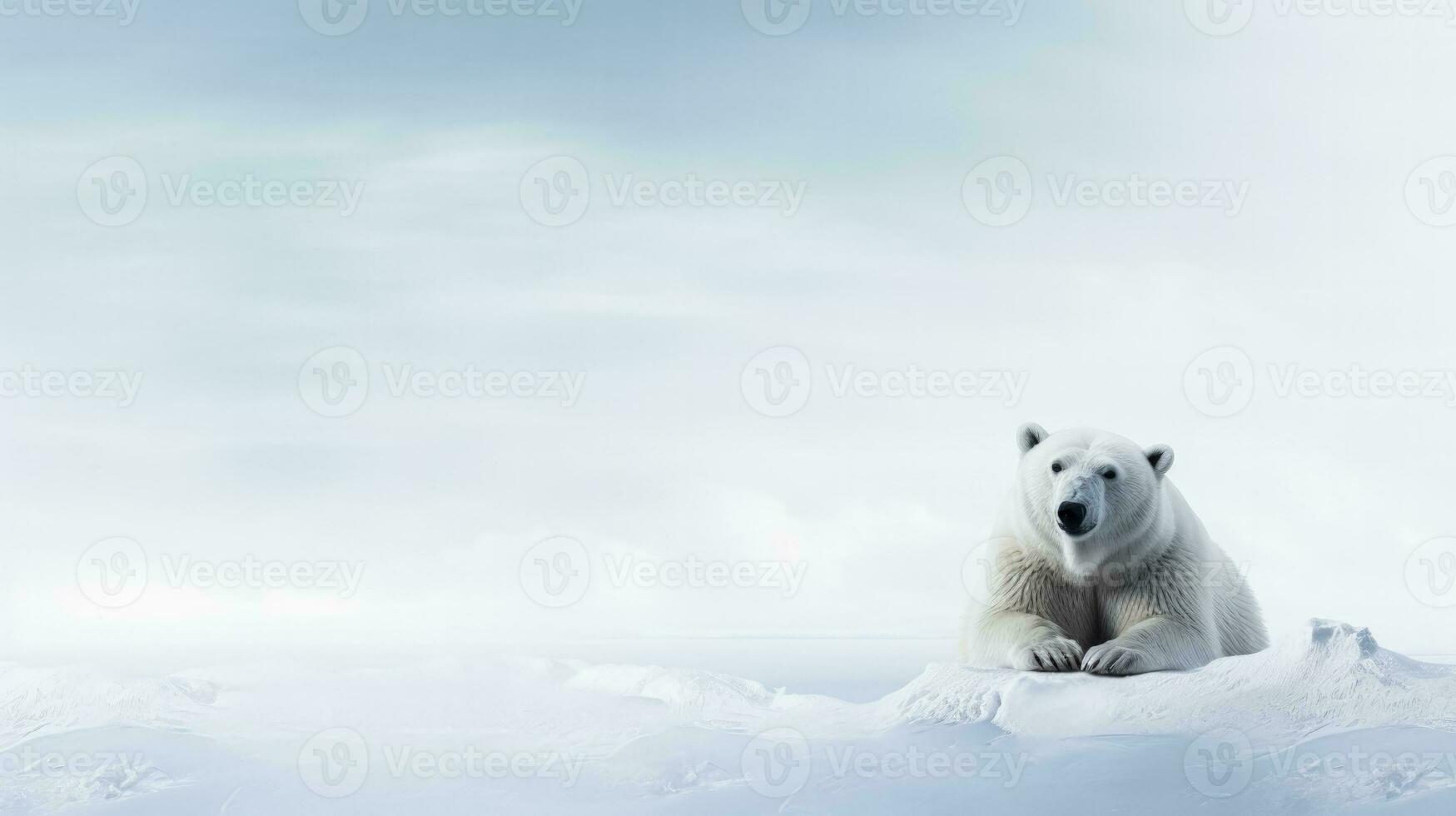 polar oso observancia durante ártico expedición antecedentes con vacío espacio para texto foto