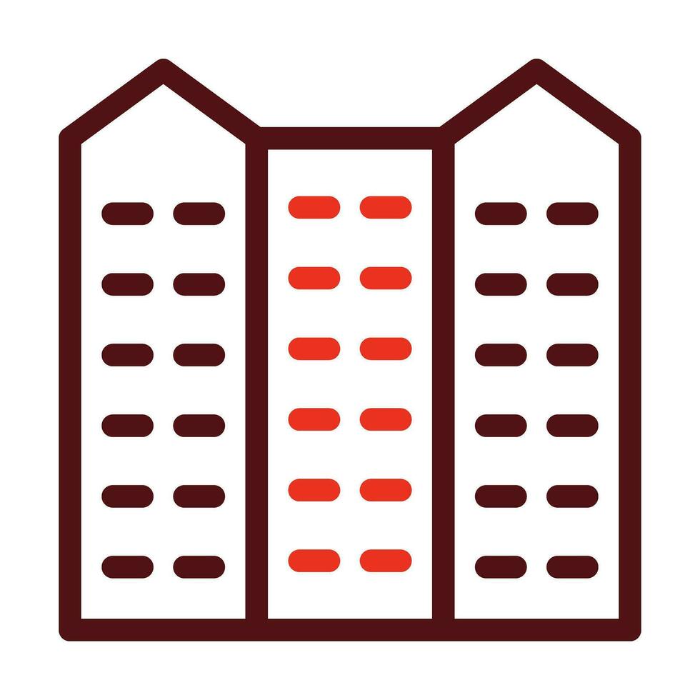 City Vector Thick Line Two Color Icons For Personal And Commercial Use.