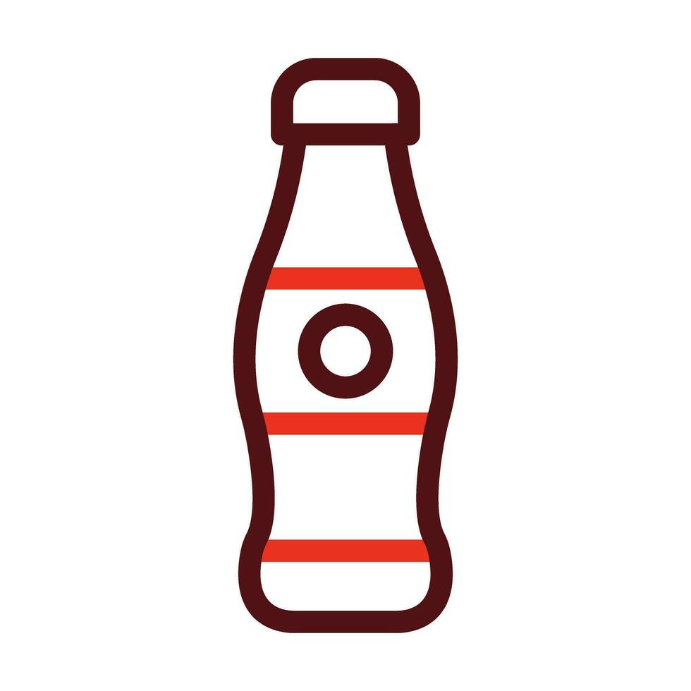 Cola Vector Thick Line Two Color Icons For Personal And Commercial Use.