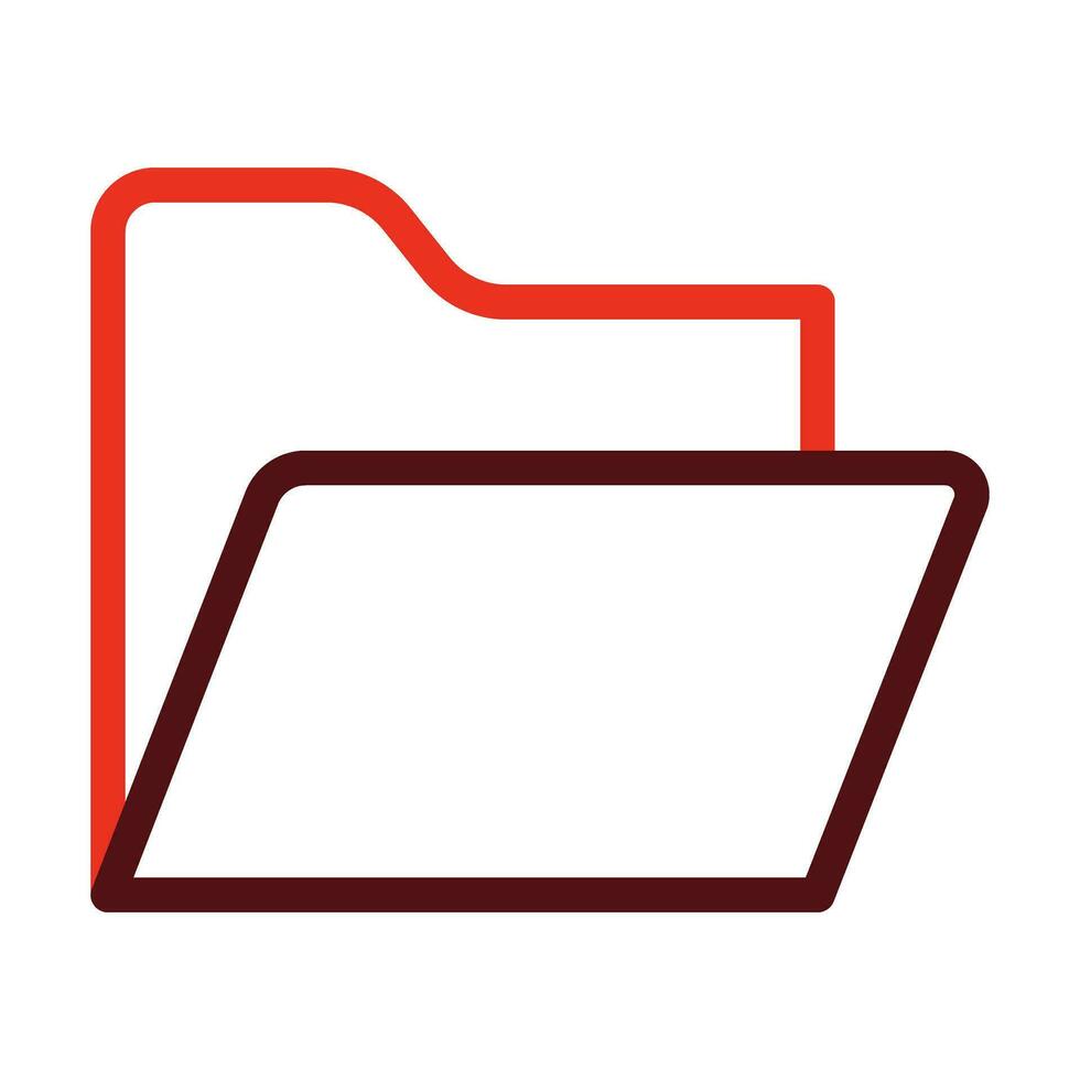 Folder Vector Thick Line Two Color Icons For Personal And Commercial Use.