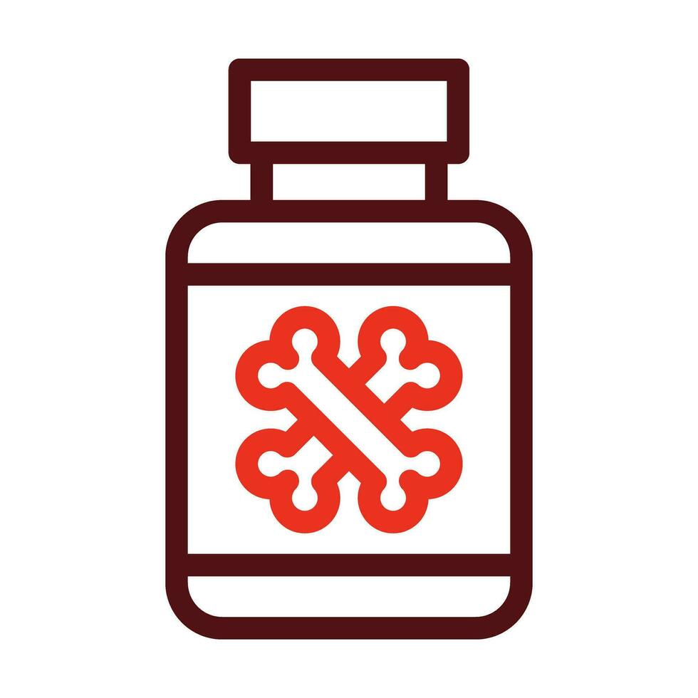 Poison Vector Thick Line Two Color Icons For Personal And Commercial Use.