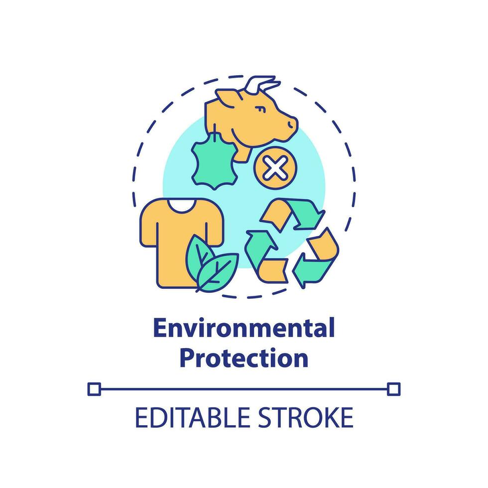 2D editable multicolor icon environmental protection concept, simple isolated vector, sustainable fashion thin line illustration. vector