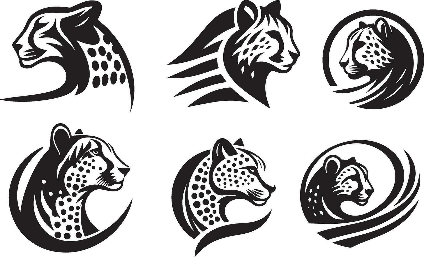 leopardo logo concepto vector ilustración