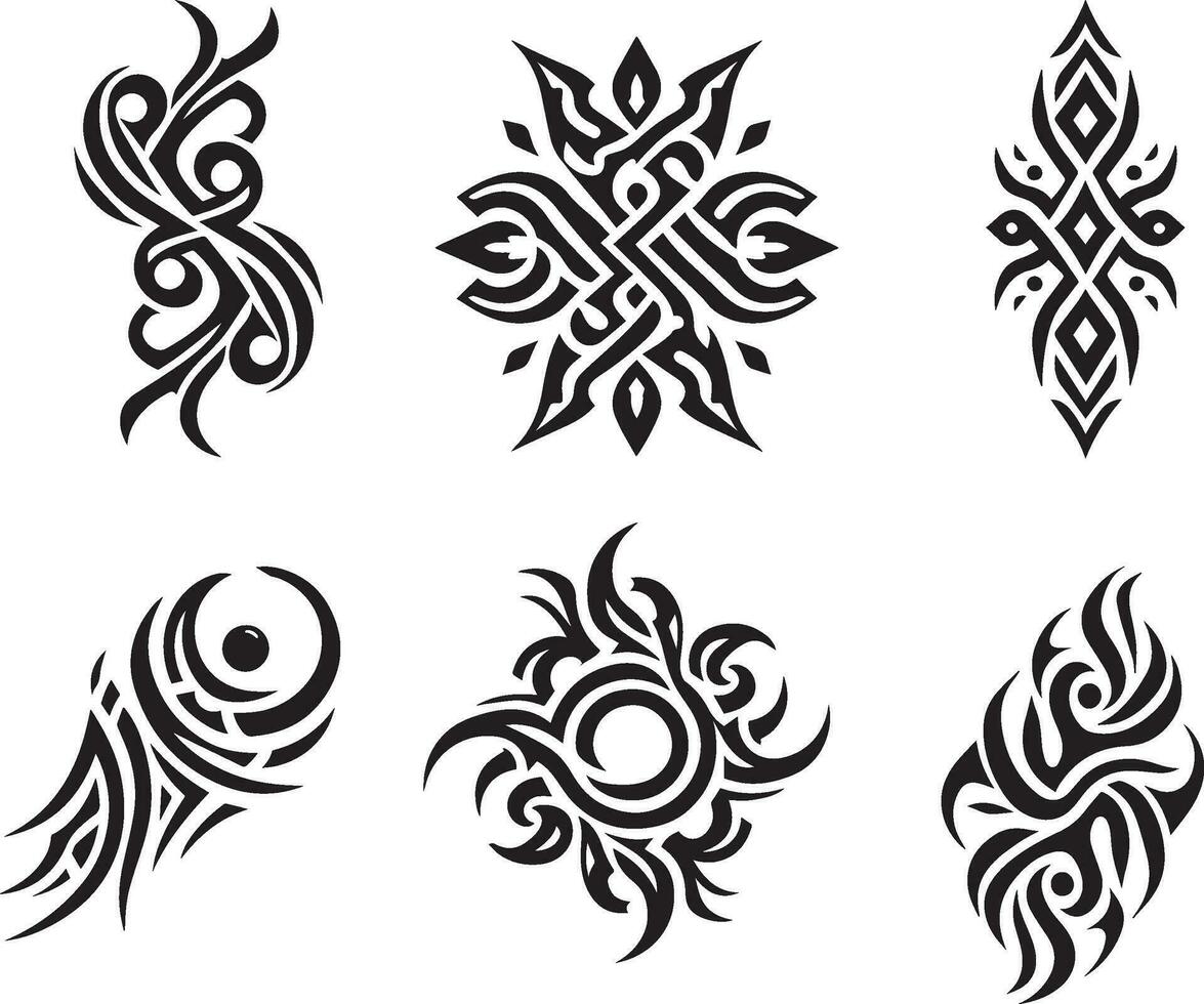 Tribal tattoo design vector art illustration 2