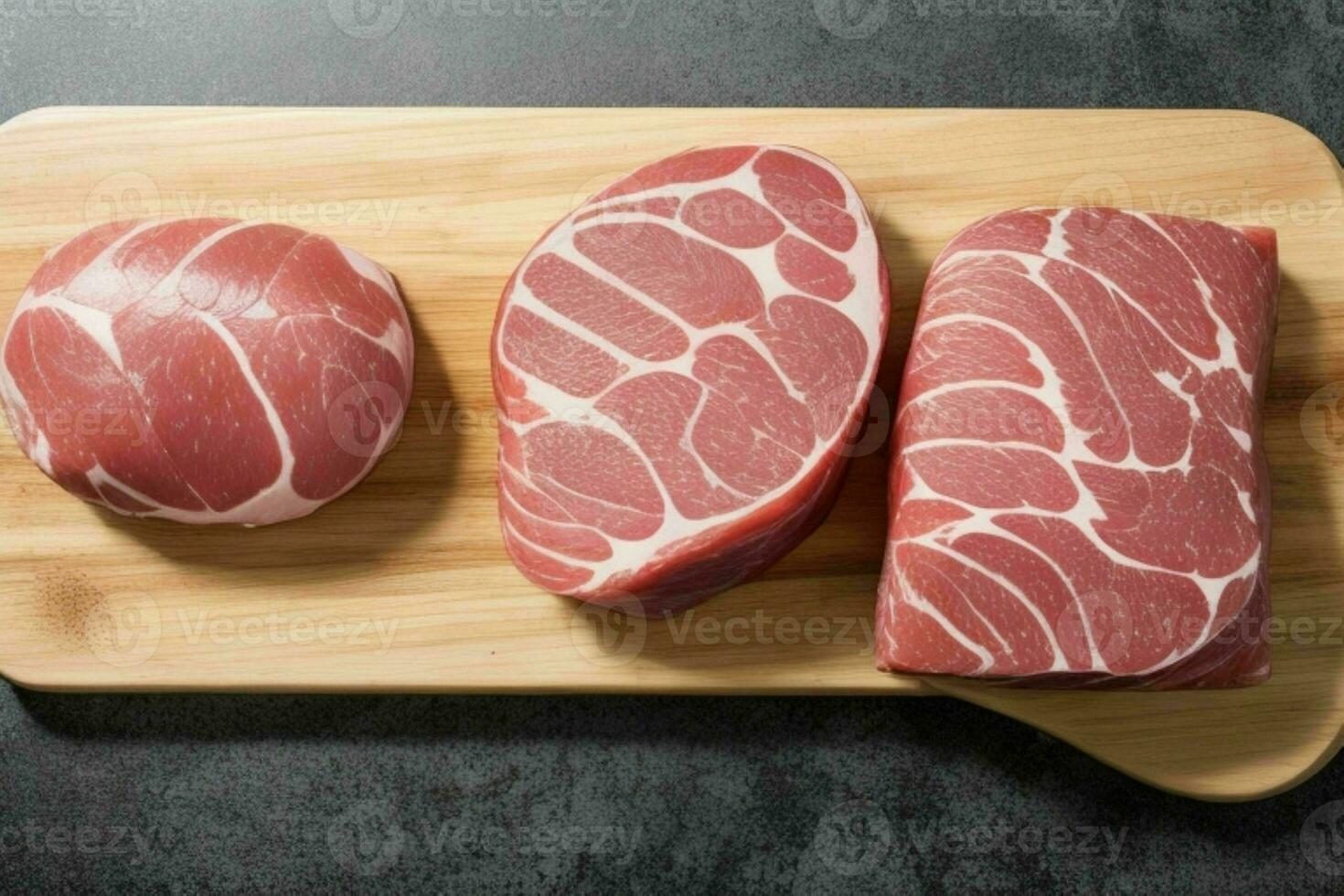 Fresh raw pork meat. AI Generative Pro Photo