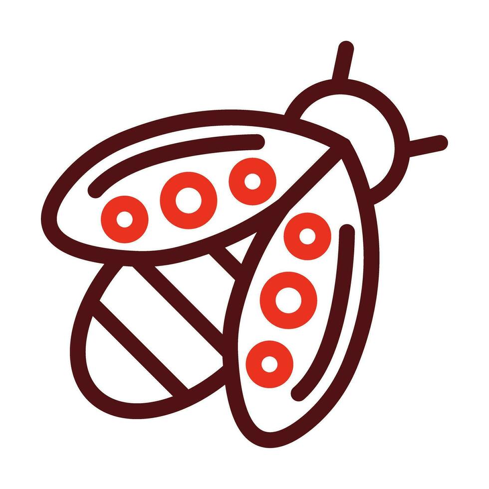 Bee Vector Thick Line Two Color Icons For Personal And Commercial Use.