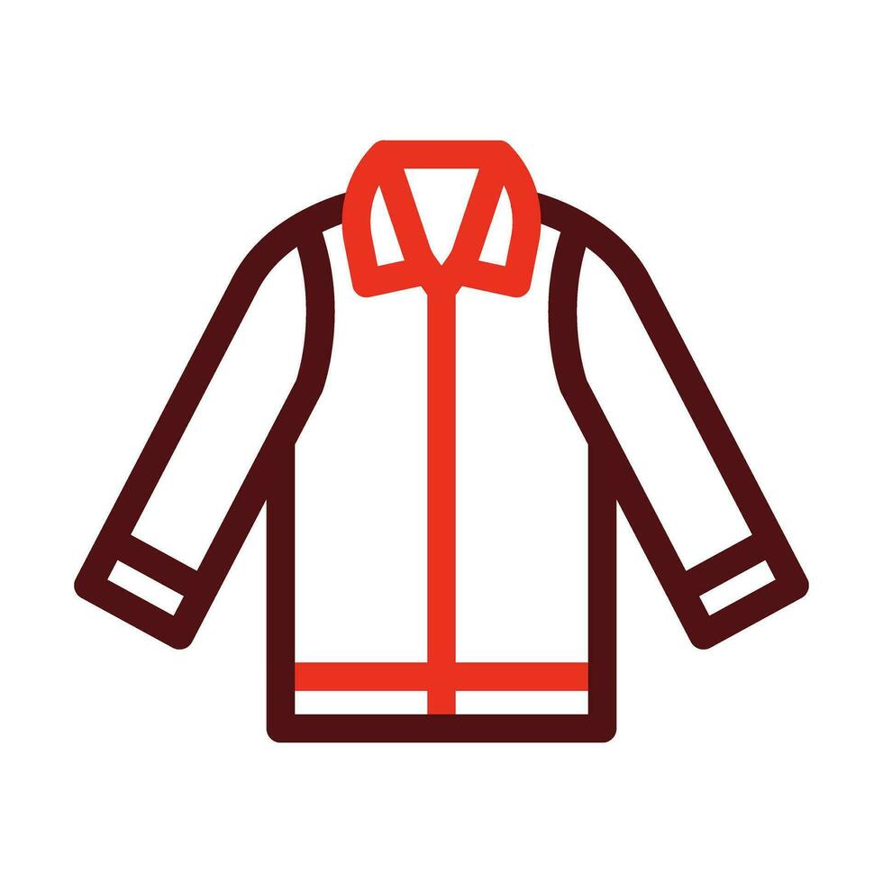 Jacket Vector Thick Line Two Color Icons For Personal And Commercial Use.