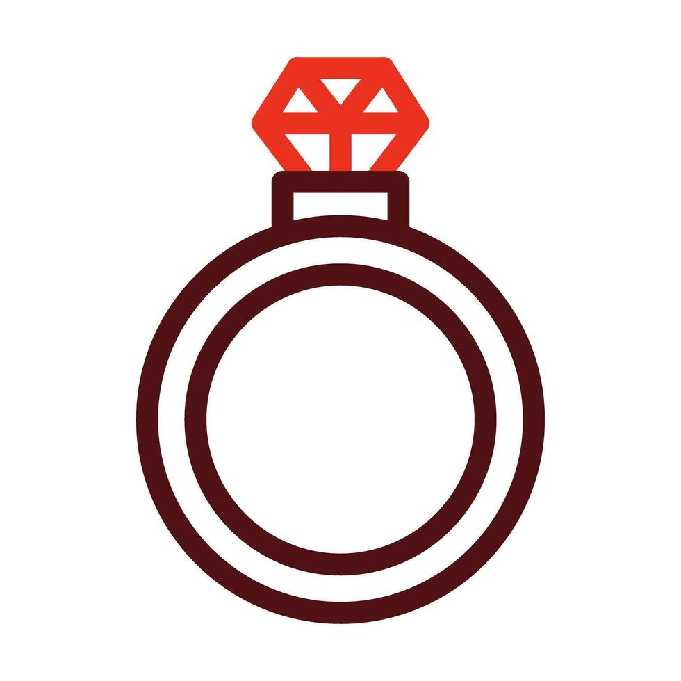 Ring Vector Thick Line Two Color Icons For Personal And Commercial Use.