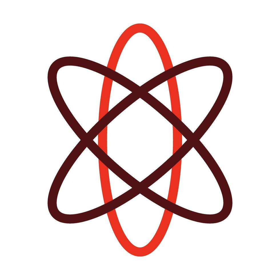 Atom Vector Thick Line Two Color Icons For Personal And Commercial Use.