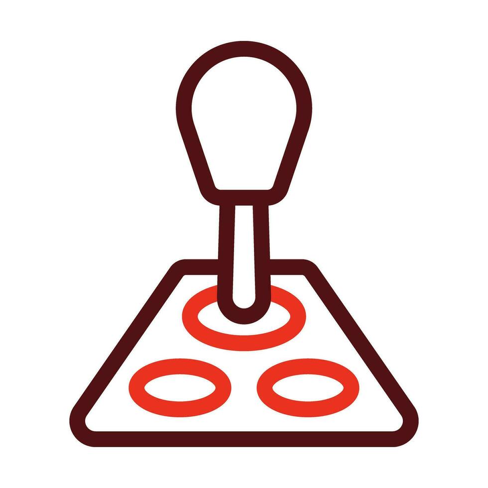 Joystick Vector Thick Line Two Color Icons For Personal And Commercial Use.