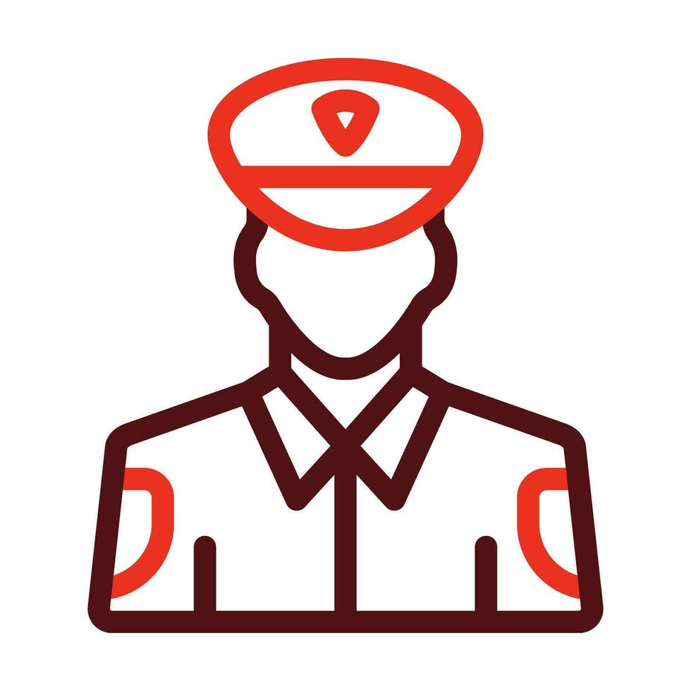 Cop Vector Thick Line Two Color Icons For Personal And Commercial Use.