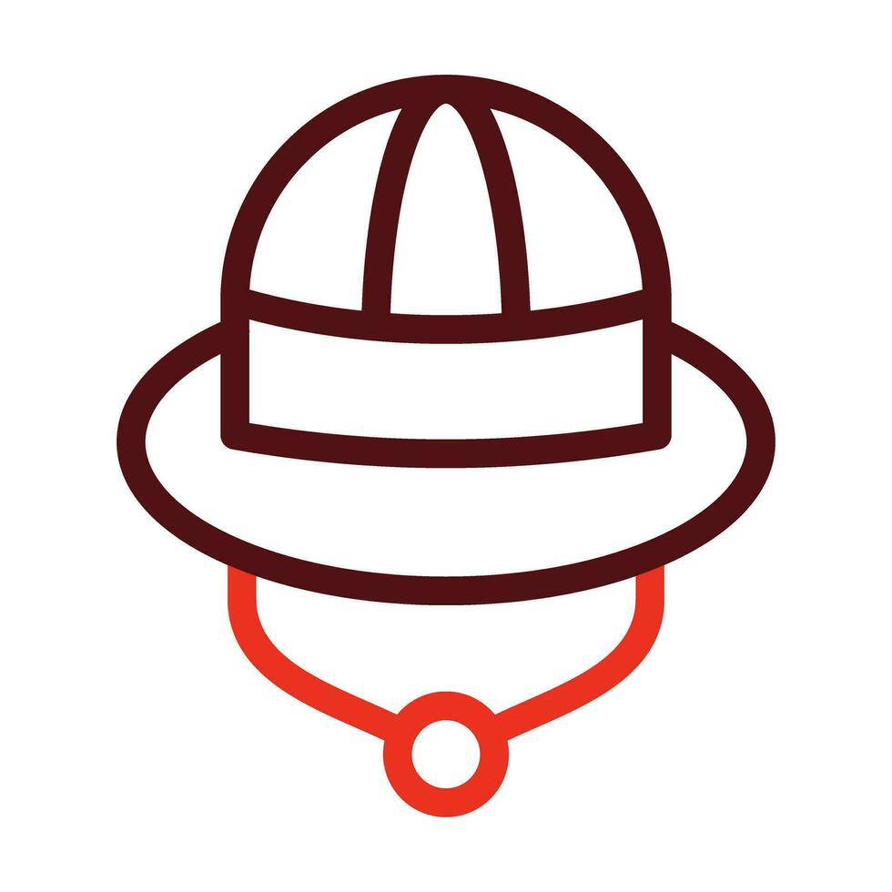 Explorer Hat Vector Thick Line Two Color Icons For Personal And Commercial Use.