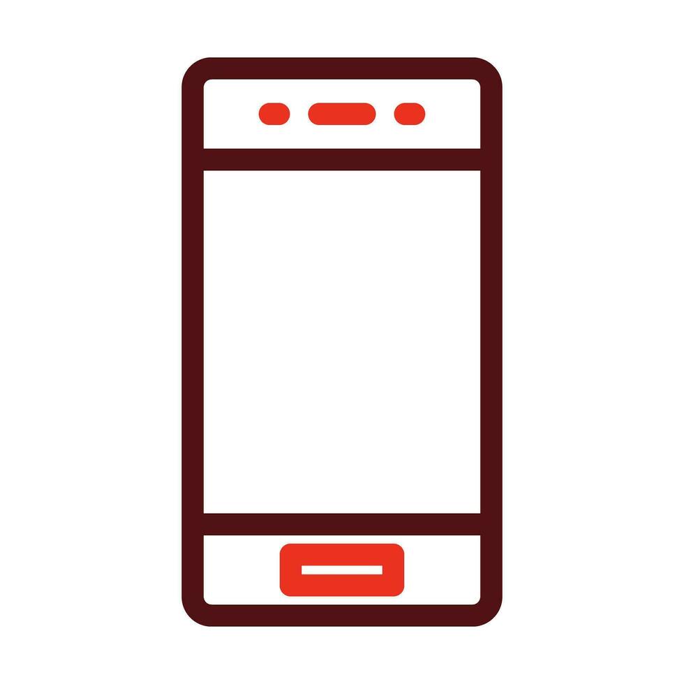 Smartphone Vector Thick Line Two Color Icons For Personal And Commercial Use.