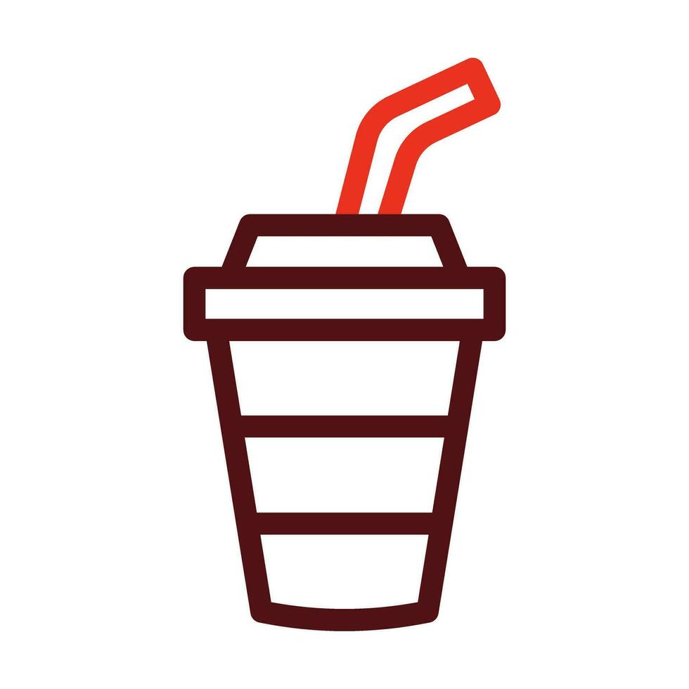Soda Vector Thick Line Two Color Icons For Personal And Commercial Use.