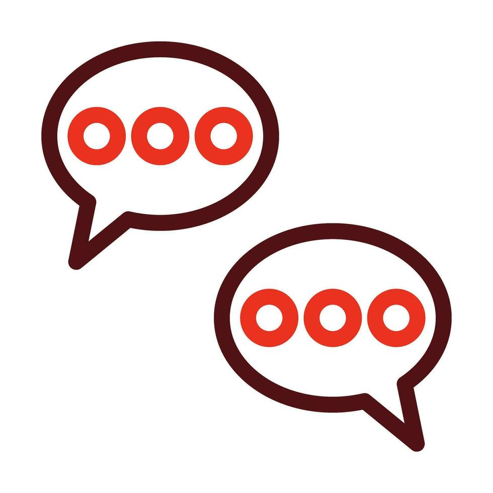 Live Chat Vector Thick Line Two Color Icons For Personal And Commercial Use.