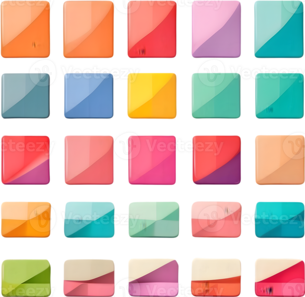colorful squares of different colors on ai generative png