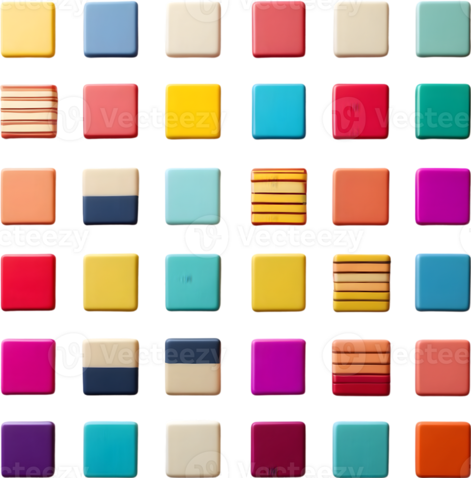 colorful squares of different colors on ai generative png