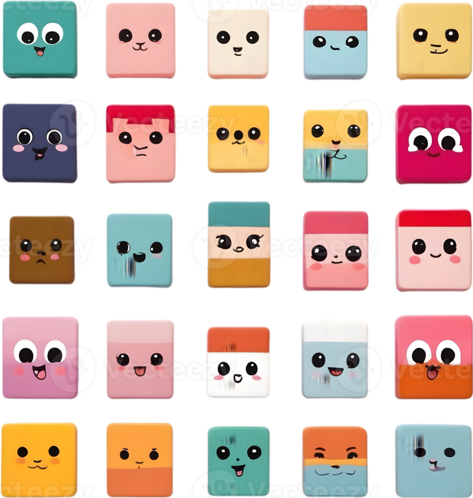 colorful squares of different colors on ai generative png
