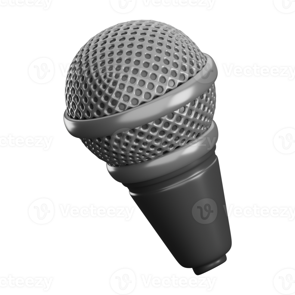 3D Microphone Illustration png
