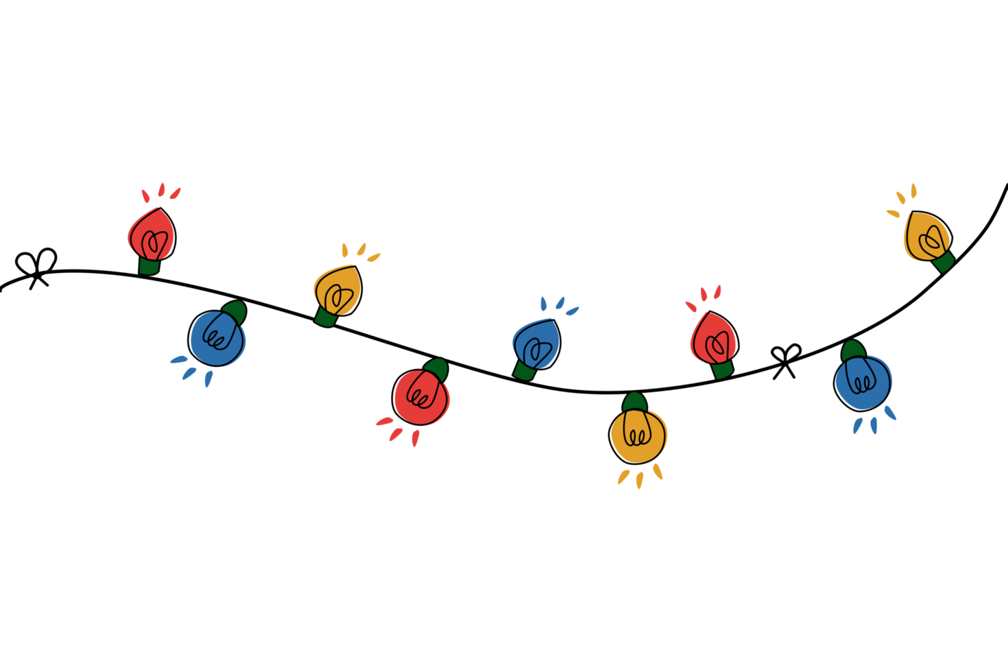 Noël lumières chaîne. vacances LED ampoule brin pour la magie de fête impressions. png