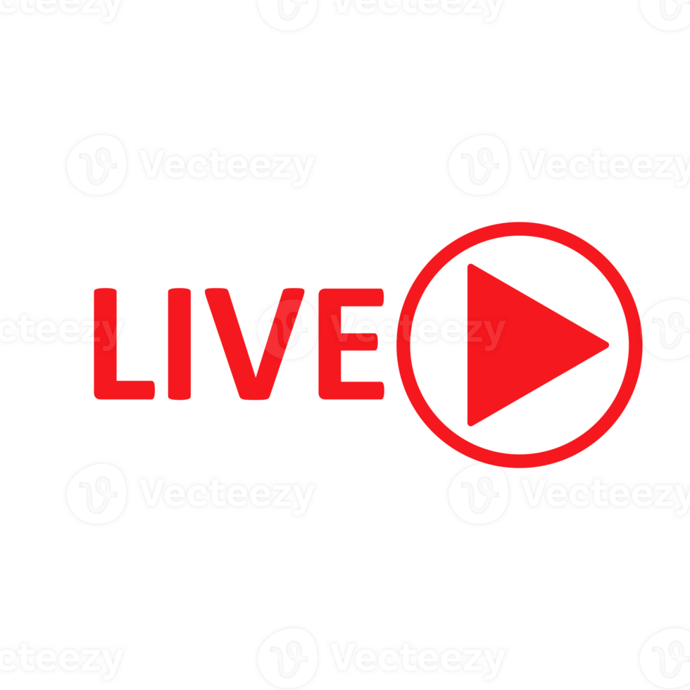 live stream label badge sign flat design png