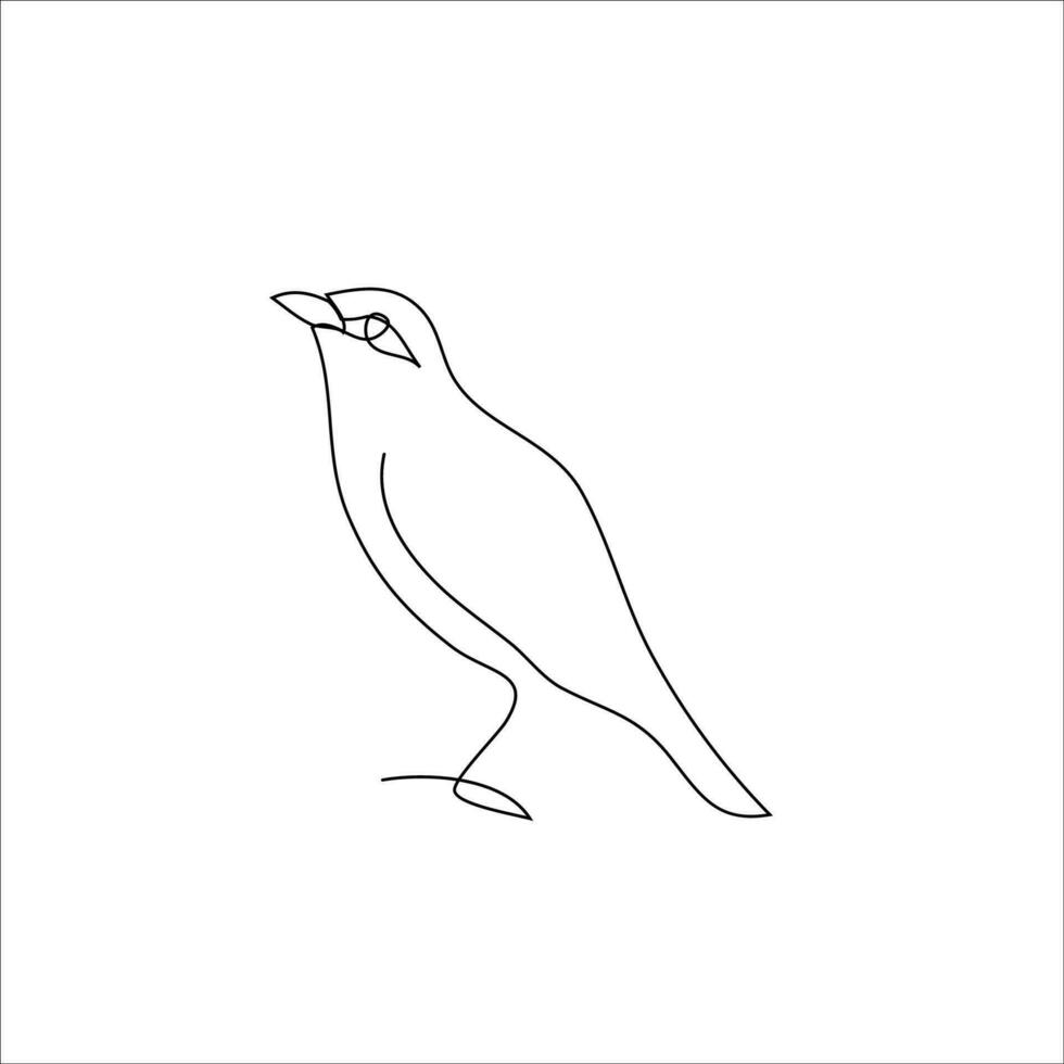 Bird one line art stock vector