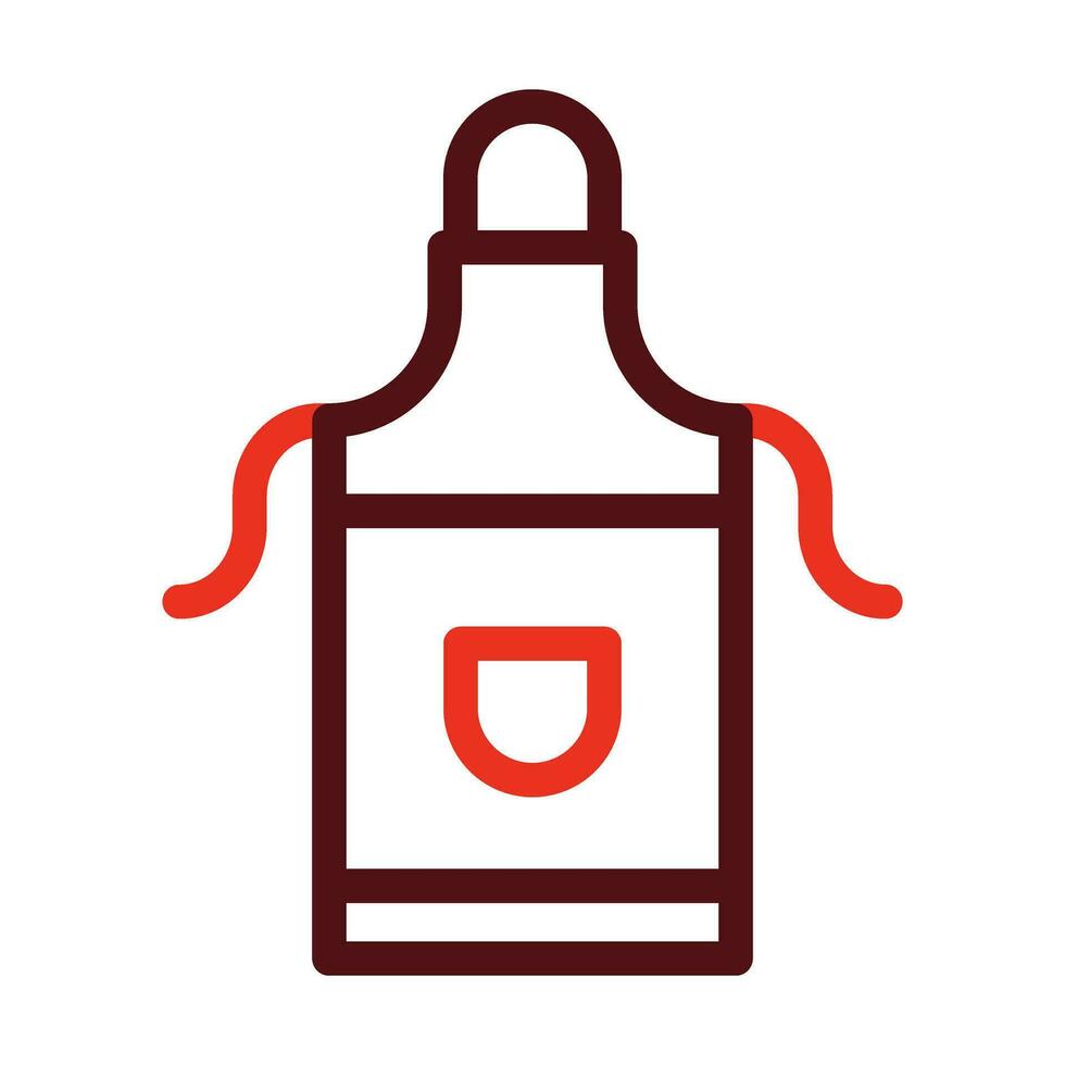 Apron Vector Thick Line Two Color Icons For Personal And Commercial Use.