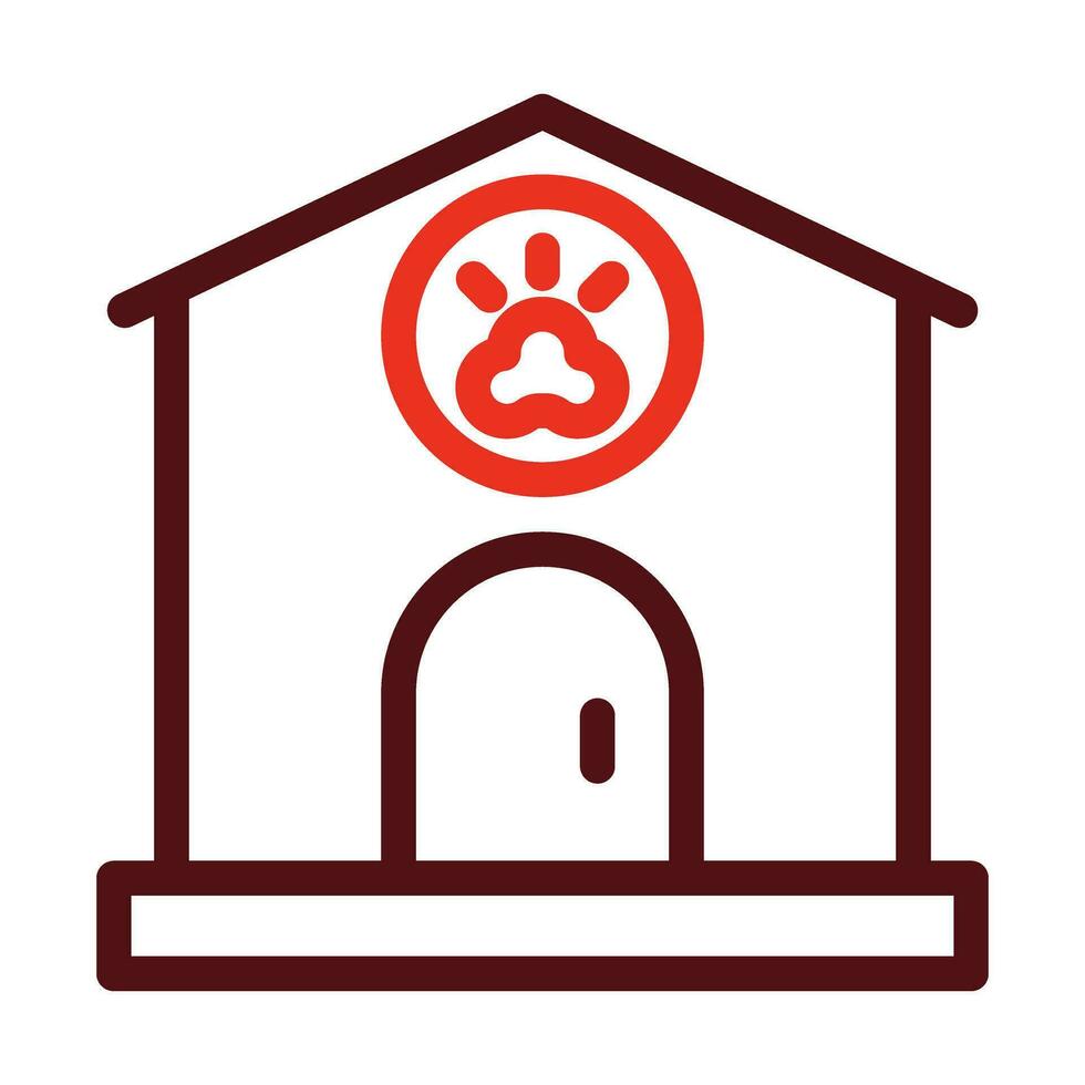 Pet Boarding Vector Thick Line Two Color Icons For Personal And Commercial Use.