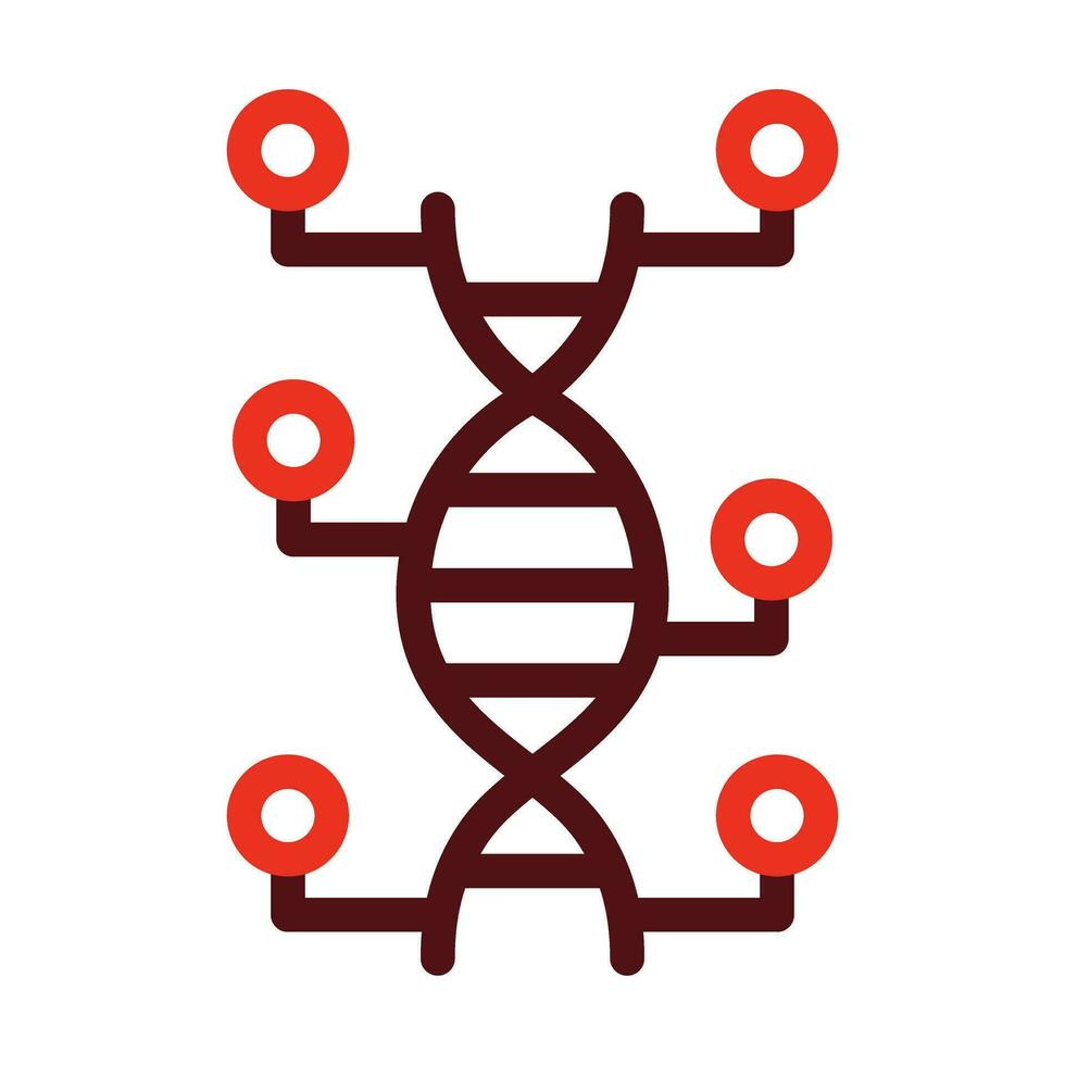 Genetic Modification Vector Thick Line Two Color Icons For Personal And Commercial Use.