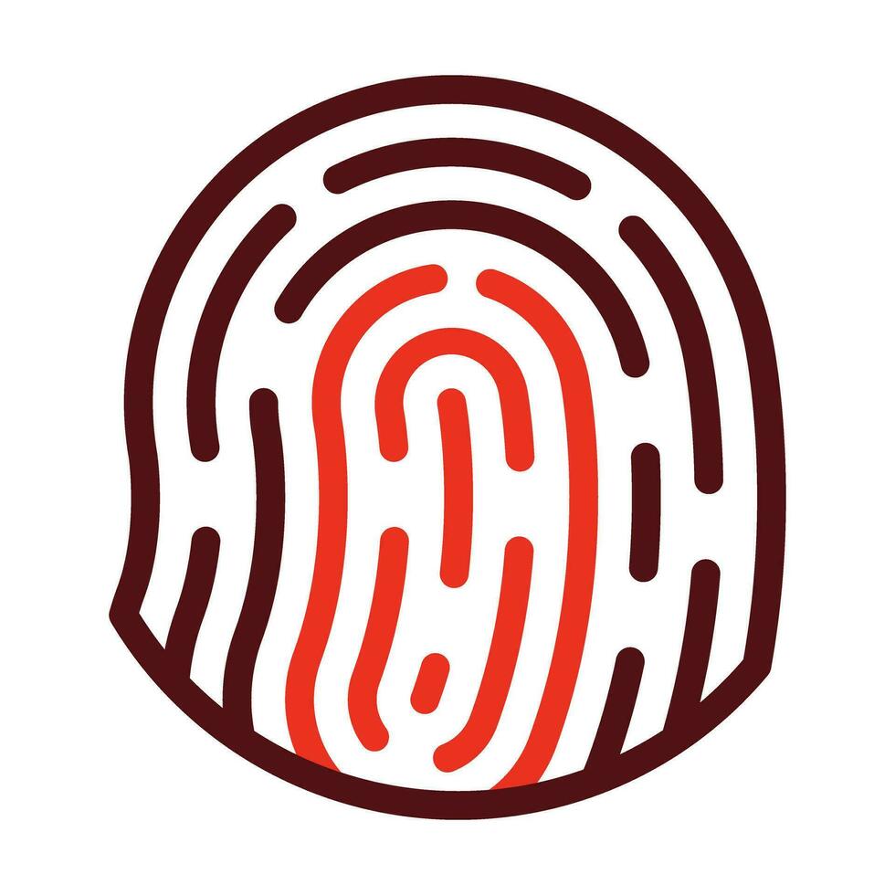 Biometric Identification Vector Thick Line Two Color Icons For Personal And Commercial Use.