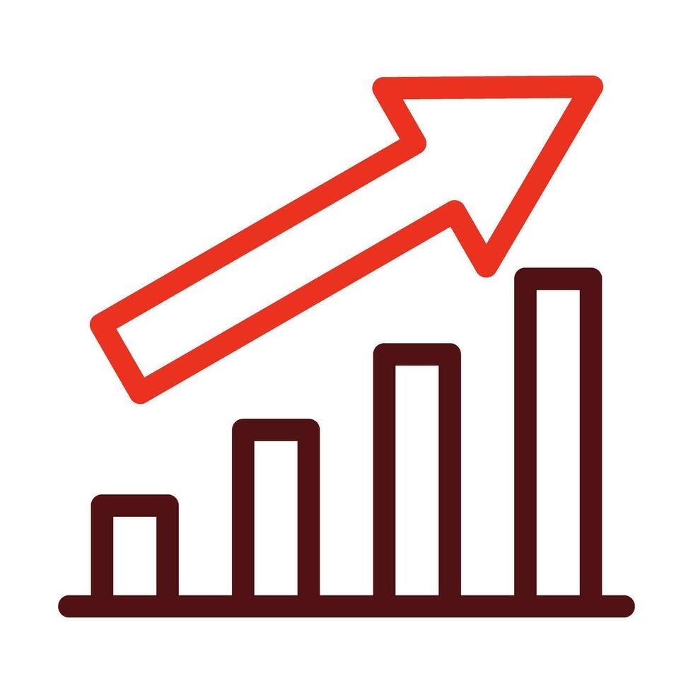 crecimiento vector grueso línea dos color íconos para personal y comercial usar.