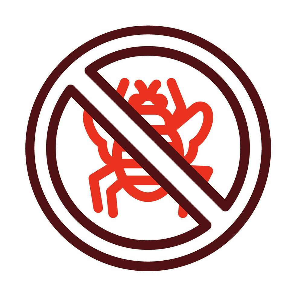 Anti Flea Vector Thick Line Two Color Icons For Personal And Commercial Use.