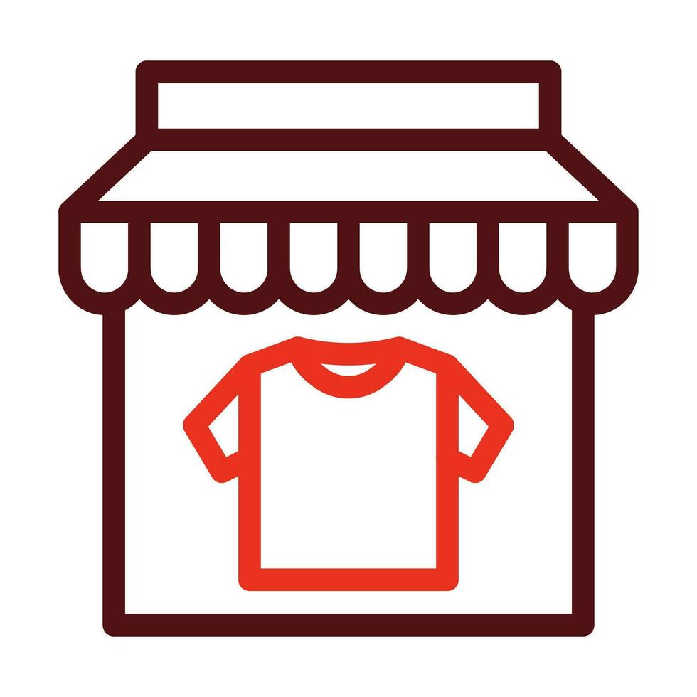 Clothes Shop Vector Thick Line Two Color Icons For Personal And Commercial Use.