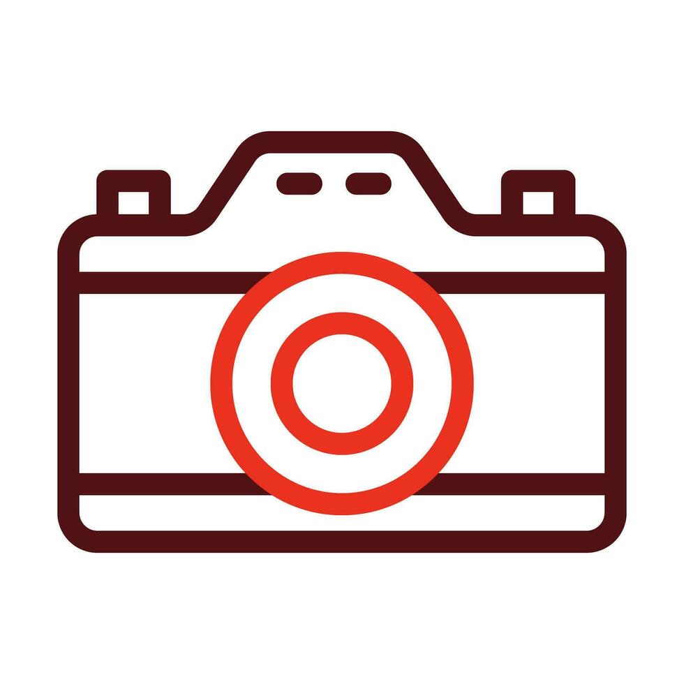 Camera Vector Thick Line Two Color Icons For Personal And Commercial Use.