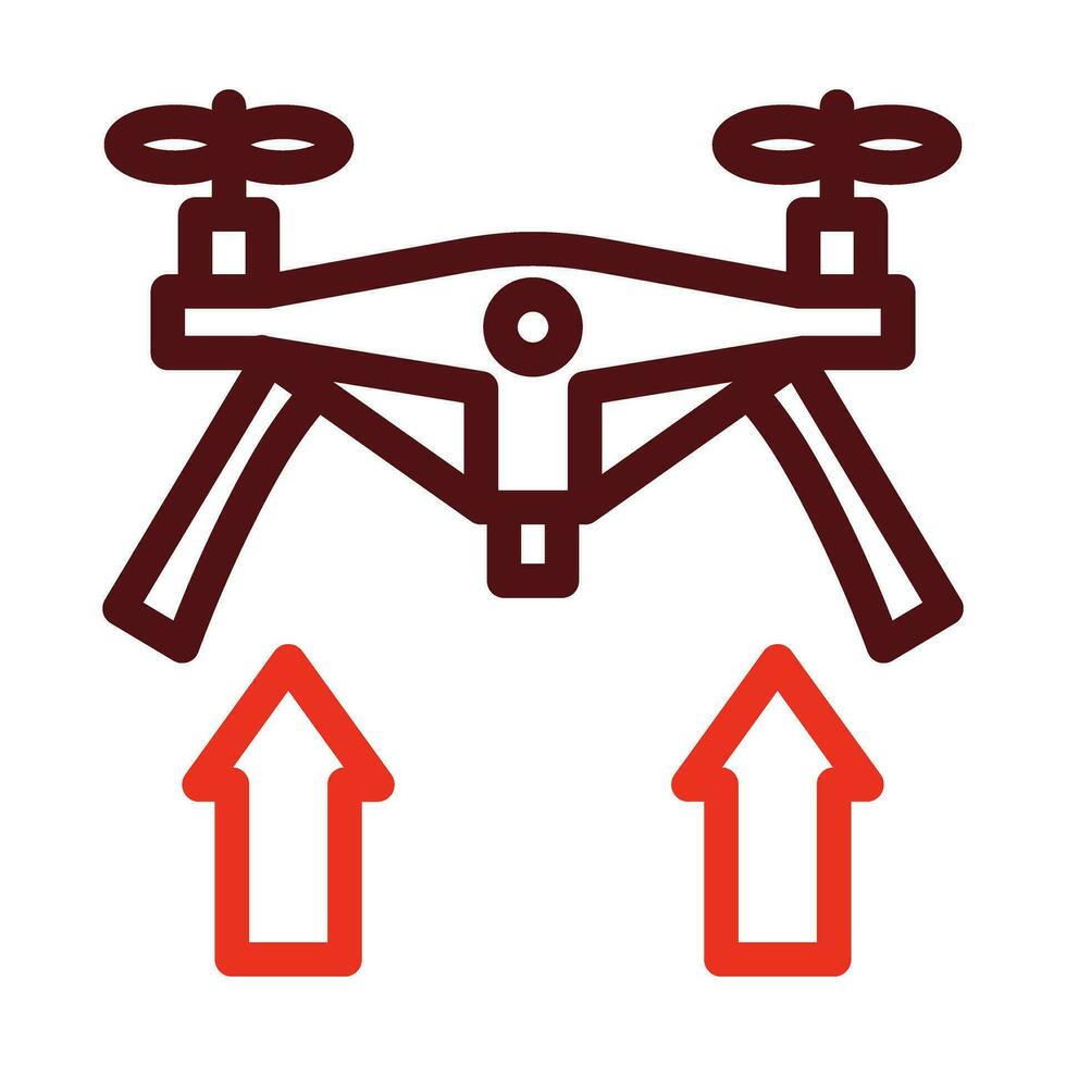 Take off Vector Thick Line Two Color Icons For Personal And Commercial Use.