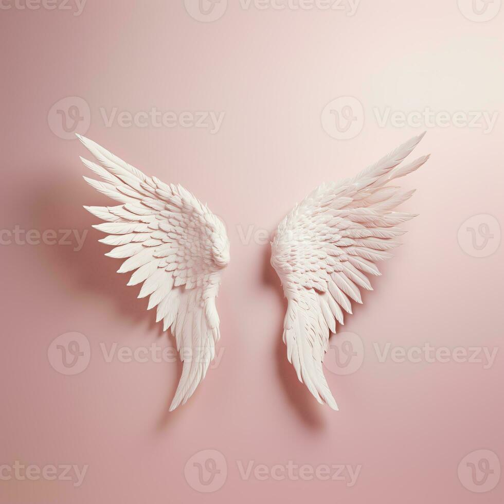 ai generative angel wings on a clear background photo