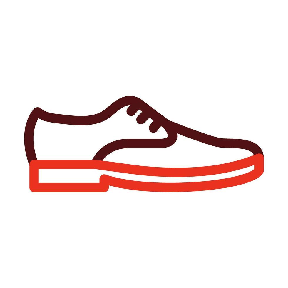 Shoes Vector Thick Line Two Color Icons For Personal And Commercial Use.