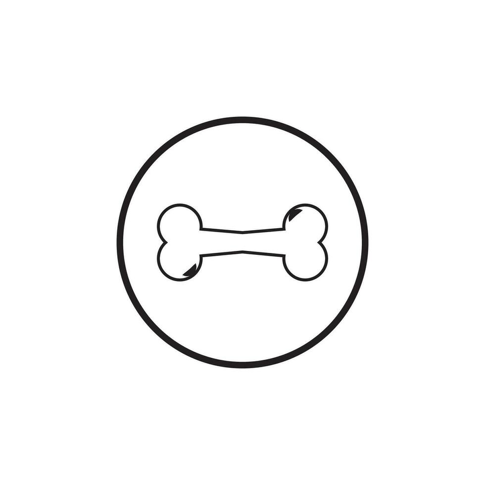 Dog bone logo vector illustration icon